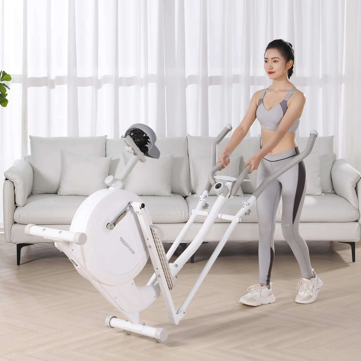 Elliptical machine, household magnetically controlled exercise bike, indoor spinning bike, magnetically controlled silent space walker, fitness equipment
