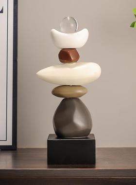 时来运转摆件高级感小众书房客厅桌面玄关酒柜电视柜办公室软装饰