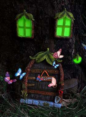 跨境厂家直供现货树脂工艺品树叶荧光门窗室外装饰挂件