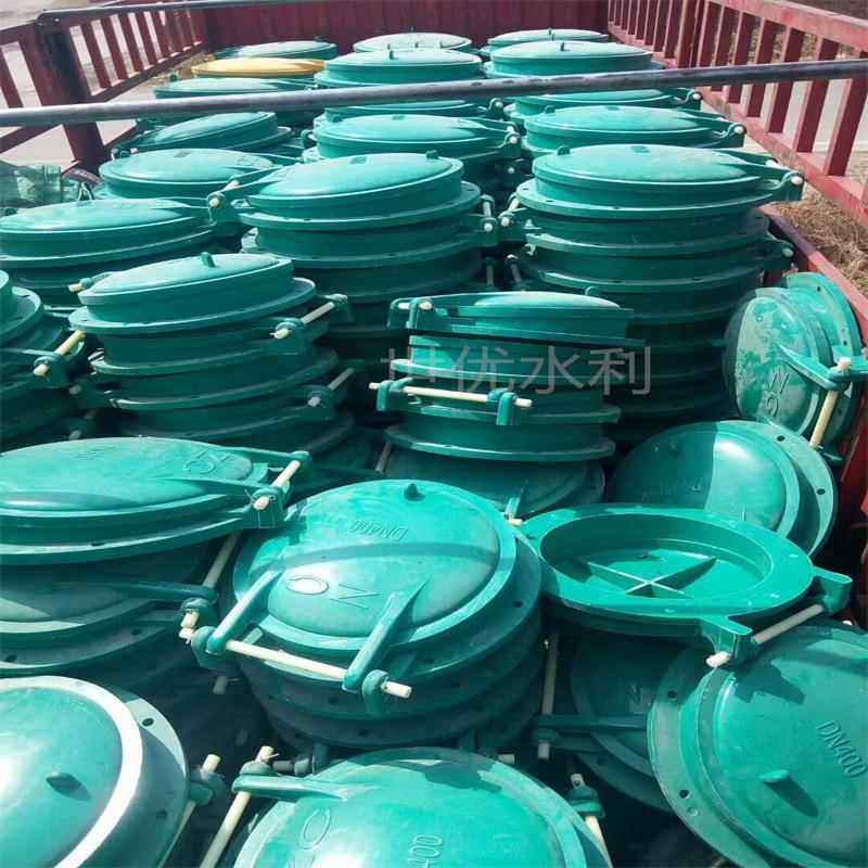 铸铁不锈钢拍门防倒灌圆形方形河道闸门HDPE塑料玻璃钢拍门 - 图1