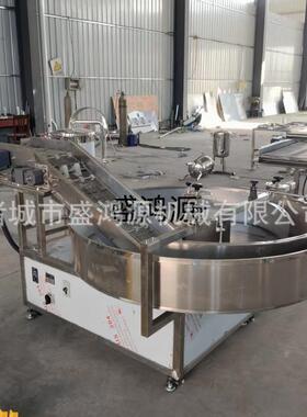 全自动圆盘沾糠机小型糍粑变频调速裹糠机带接料鱼类转盘裹粉机
