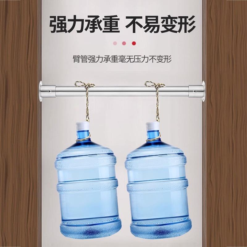 304 stainless steel clothes hanging rod, adjustable balcony clothes drying rod, modern simple wardrobe hanging rod, multi-size customization