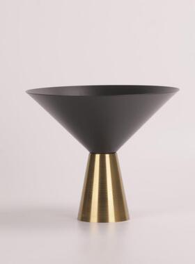 合金漏斗摆件组合简约现代轻奢家居饰品创意客厅样板间售楼部软装