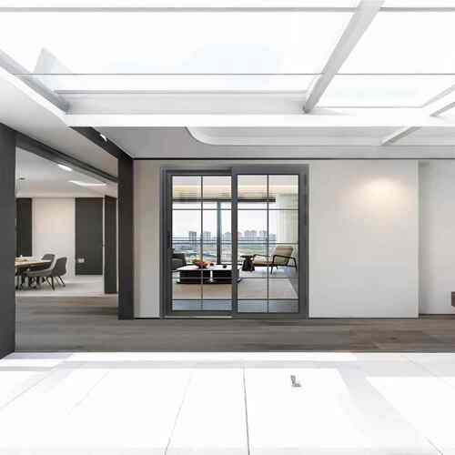 pt门客厅阳台厨房平开推拉一体Pd折叠门厕所门双层钢化玻璃无地轨 - 图1