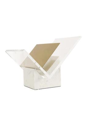 现代简约档大理石亚克力装书架书书报夹摆件MVE杂志架售处楼软饰