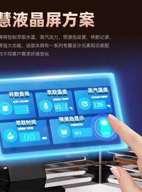 查实米2750咖啡机商用意式半自动咖啡机双锅炉液晶PID温控咖啡机