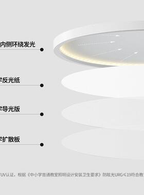 超薄护眼吸顶灯全光谱儿童阅读吸顶灯学习灯高显指书房灯主卧室灯