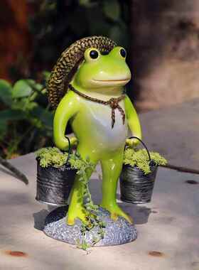 创意和个性化的大青蛙多肉花盆装饰品户外花园庭院景观装饰动物树