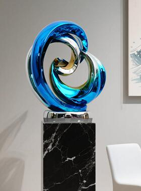 色彩绚丽现代轻奢摆件样板房售楼部酒店大堂抽象雕塑乔迁艺术装饰