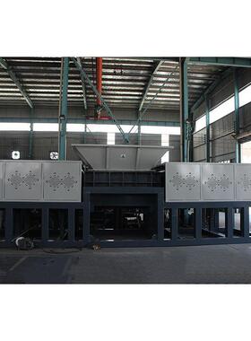 双轴秸秆稻草撕碎机建筑垃圾撕碎机1800型口径破碎机
