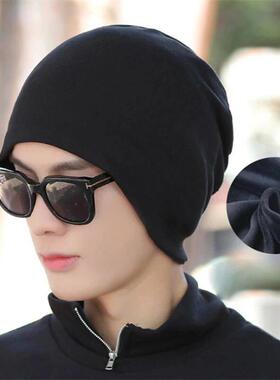 Cotton Slouchy Beanies for Men Vintage Hip-Hop Slouchy Hat A