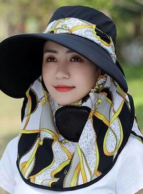2026款巨好看的帽子遮阳春新采茶帽摘茶叶专用防晒神器夏季大帽檐