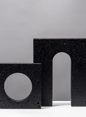 现代北欧树脂几何不规则拱门摆件样板房正方拱形电视柜家居装饰品