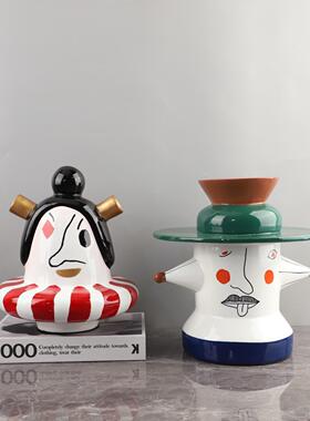 现装代简约饰卡通抽象花魁人物艺术摆件客1782厅卧室玄关视柜电家