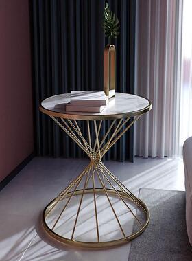 北欧轻奢小茶几大理石边几角几客厅沙发阳台小圆桌边桌创意床边柜