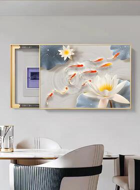 新款电表箱装饰画多媒体弱电箱遮挡挂画电闸配电箱网线盒简约壁画