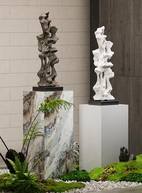 新中式玄关摆件太湖石高档样板间客厅落地装饰抽象艺术雕塑酒店
