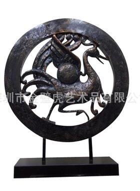 青龙雕塑白虎雕塑玄武雕塑朱雀雕塑中式空间树脂祥瑞装饰摆件