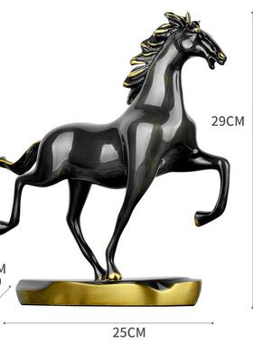 新款全铜马到成功摆件奢酒礼柜家居柜轻饰品书房办室乔迁新公居品