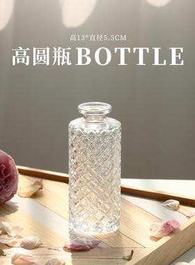 ins马德里透明装饰花瓶装饰摆件