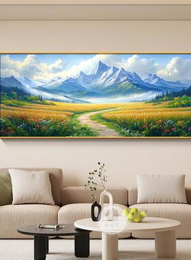 背后有靠山客厅挂画 画现代简约沙发背景墙挂画 画高档大气巨人山