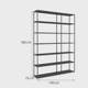 Modern wrought iron bookshelf multi-layer storage bookshelf office wall floor display rack shelf light luxury display
