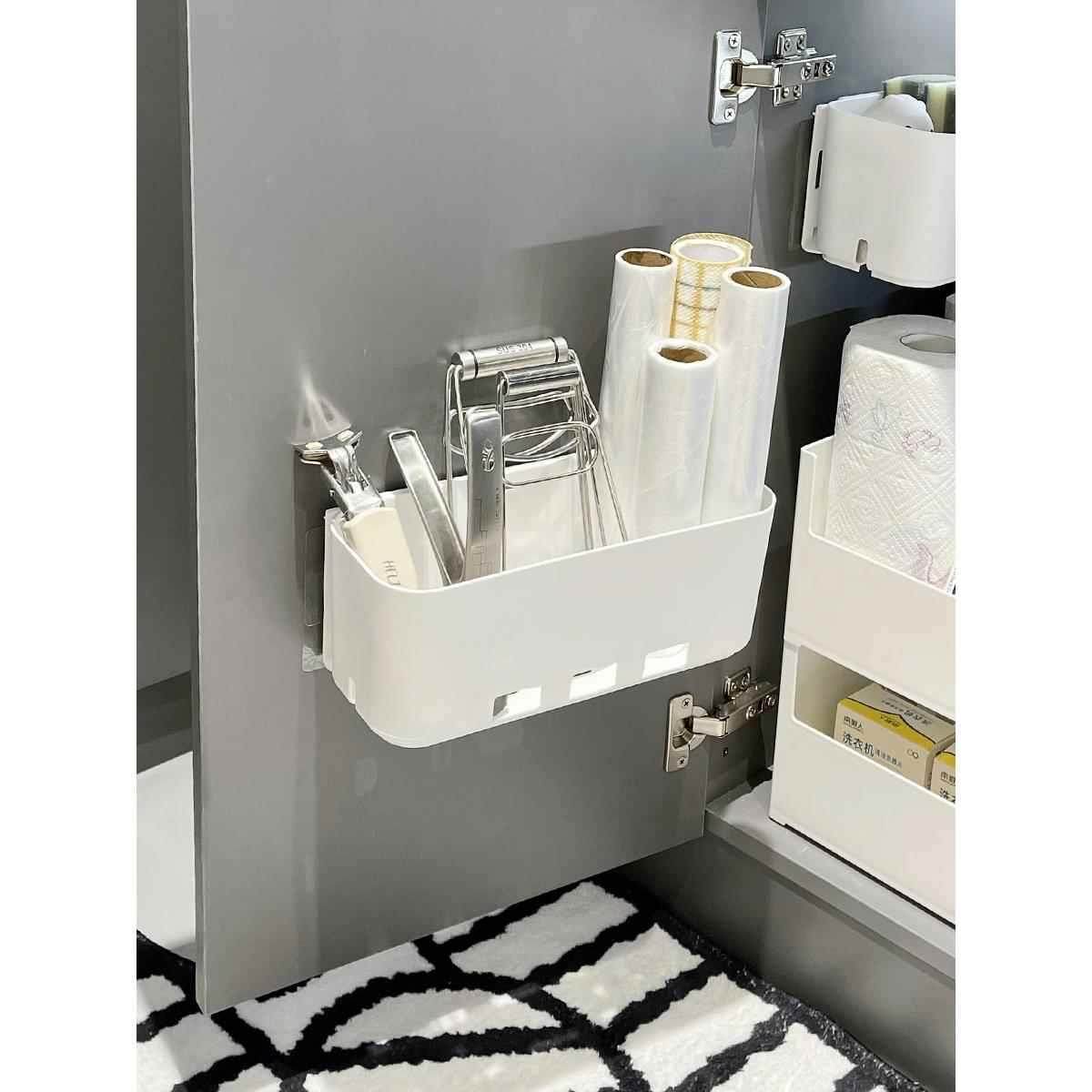 橱柜抽拉收纳盒厨房柜门内置物架下水槽侧边收纳筐窄缝壁挂整理盒,淘宝优惠券,粉丝福利购,淘宝优惠卷