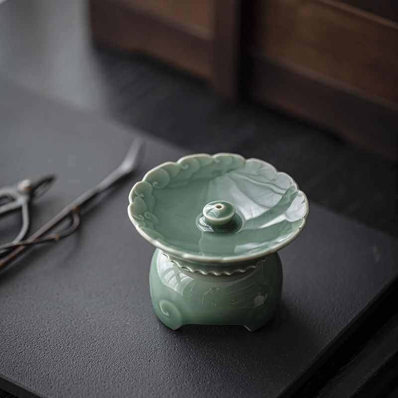 宜室茶话青瓷祥云香插线香炉室内香座香托禅意茶室香陶瓷茶道配件,淘宝优惠券,粉丝福利购,淘宝优惠卷