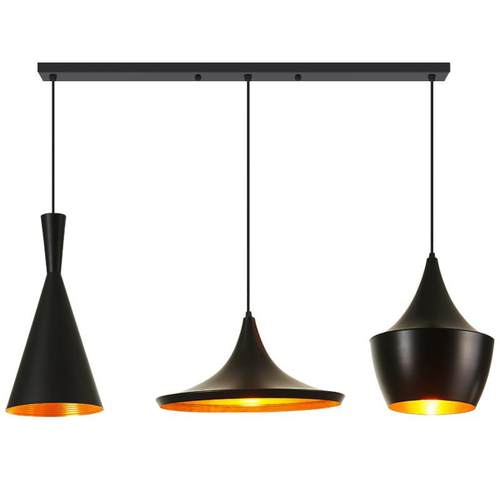 简约创意乐器吊灯三头北欧复古艺术咖啡厅吧台灯西餐厅单头小吊灯 - 图3