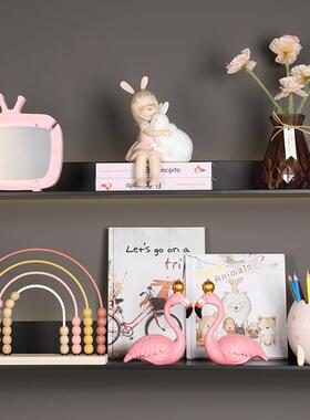 家居软装饰品儿童房小女孩书柜书桌书架摆件客厅电视柜软装样板间
