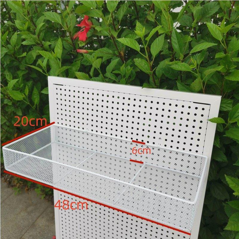 Hole board hanging basket punching board hook storage blue supermarket shelf hanging net basket hardware hanging net pocket storage rack hanging board