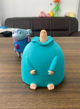 李子熟了蓝胖中指摆件女生送礼物男生朋友同事搞笑沙雕好玩的东西