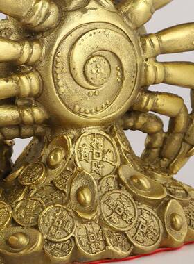 厂来家黄铜八方有财螃蟹财螃蟹钳手中钱226富甲一横方螃蟹