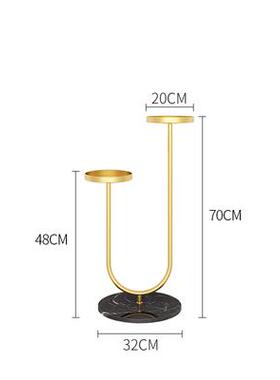 高档架北欧花架客厅饰装花几简约落地式轻奢多层置盆物室内大理石
