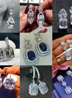 52 Styles Lab Moissanite Dangle Earring 925 sterling silver