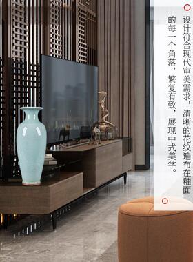 景德镇陶瓷器彷古官窑花瓶插花大号客厅落地中式家居装饰品摆件