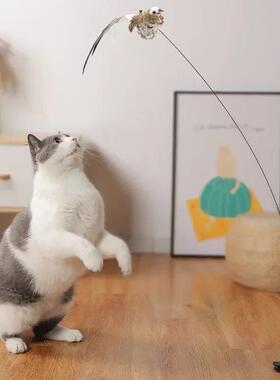 Simulation Bird interactive Cat Toy Funny Feather Bird with