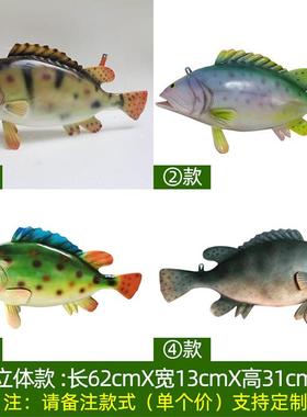 热仿真鱼类xyx-yl件海洋生物模型海洋馆海鲜销店装饰品挂室内玄关