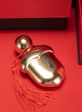 铜金岁月尚方宝剑黄铜摆件创意中式铜器宝剑工艺品迷你铜剑手把件