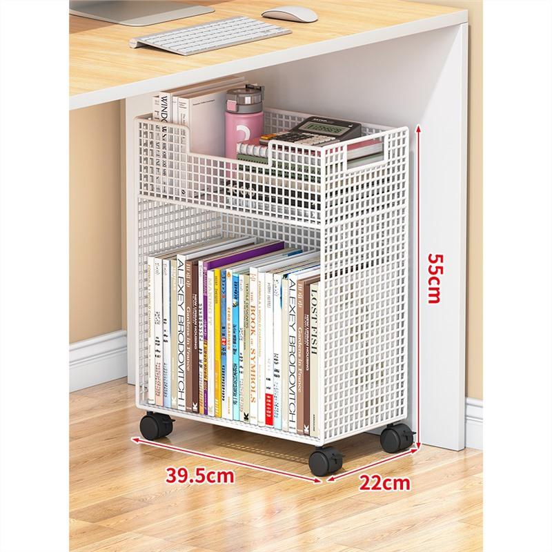 办公室置物架可移动桌下文件收纳柜桌面文件架子落地放书包小推车 - 图0