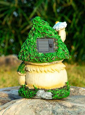 新品草地庭院花园装饰景观发光灯蘑菇树脂工艺太阳能灯