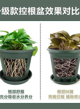 二代加仑盆圆形加厚绿萝月季塑料种菜盆栽多肉控根控水大口径花盆