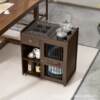 Mobile tea table household small tea table solid wood tea cart tea table tea set automatic kettle integrated tea cabinet