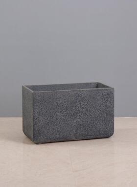 简约长方形组合玻璃钢落地花瓶花器插花槽机场商场大堂装饰花盆
