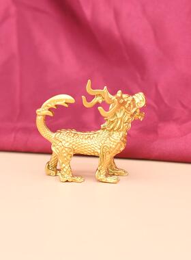 古玩收藏黄铜镀金龙生九子摆件古代神兽中式家居装饰品高档礼品