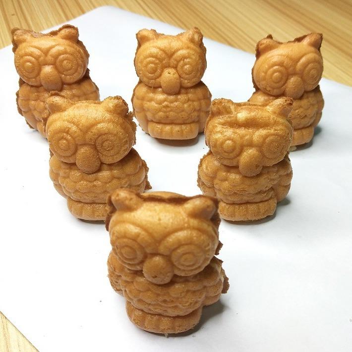 Commercial rotating single-head owl waffle oven, electric heating waffle maker, digital display control scone machine, Taiwanese egg pancake