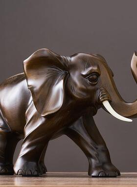 新中式大象摆饰一对客厅招财办公室玄关电视柜家居装饰品开 业礼