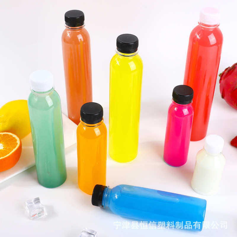 350ml透明塑料瓶一次性饮料瓶子商用pet瓶子果汁奶茶瓶外卖带盖,淘宝优惠券,粉丝福利购,淘宝优惠卷