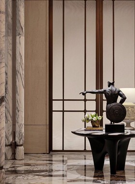 法式雕摆件台灯雕塑售楼处酒店岛台玄关客厅艺术风家居装饰品摆件