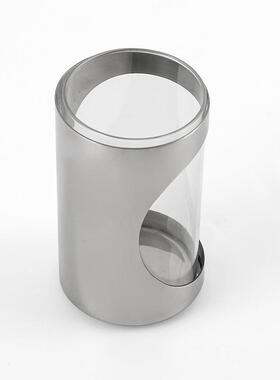 现代艺术半缺几何金口属店花摆件样板房酒大瓶堂玄关玻璃花器OCI